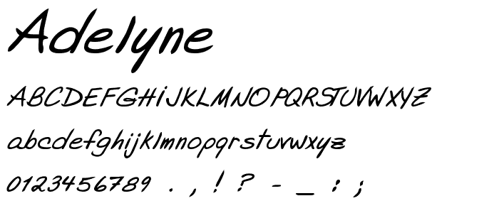 Adelyne font