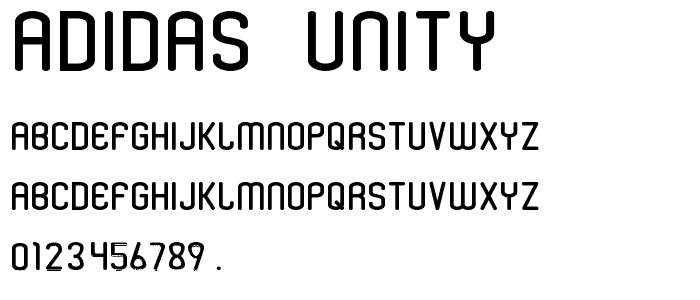 Adidas Unity font