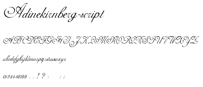 AdineKirnberg-Script font