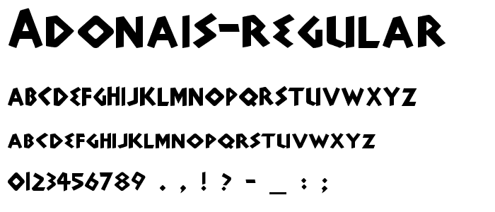 Adonais Regular font