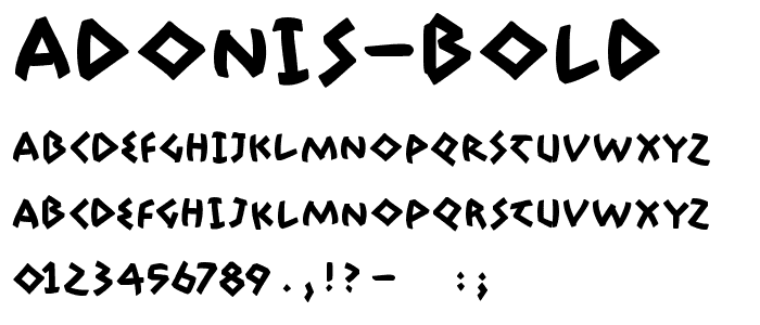 Adonis-Bold font