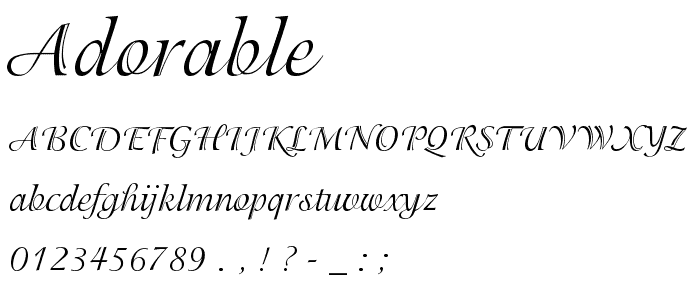 Adorable font