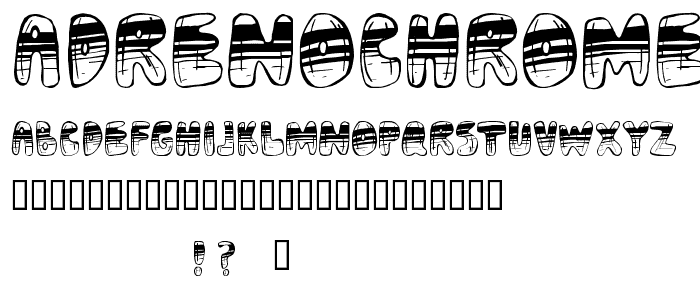 Adrenochrome font