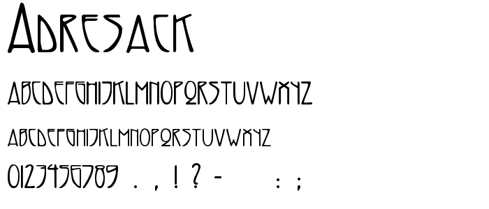 Adresack™ font