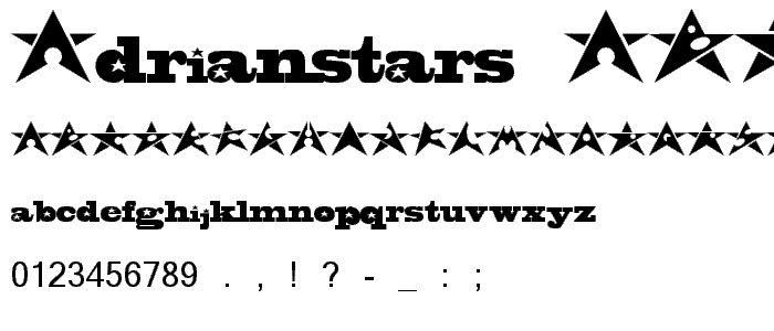 Adrianstars font