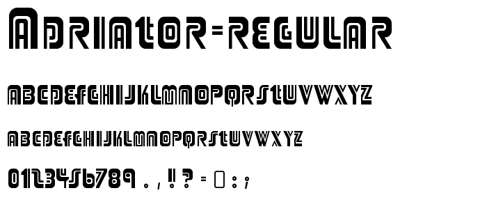 Adriator-Regular font