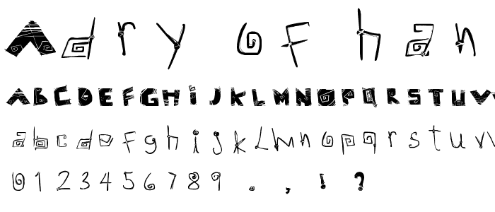 Adry of Hanabi font