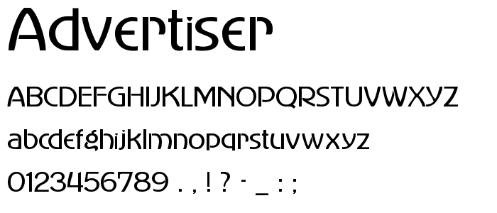 Advertiser font
