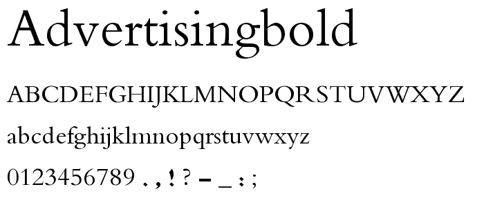 AdvertisingBold font