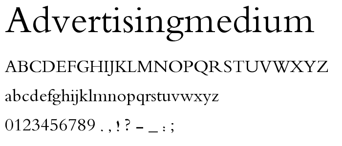 AdvertisingMedium font