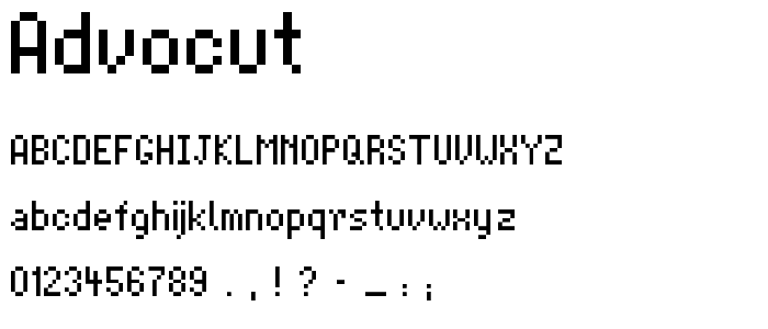 AdvoCut font