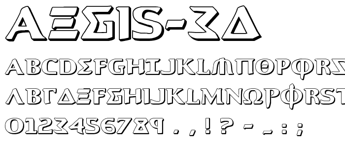 Aegis 3D font