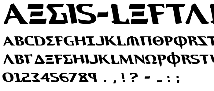 Aegis Leftalic font