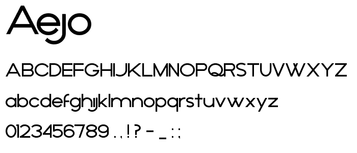 Aejo font