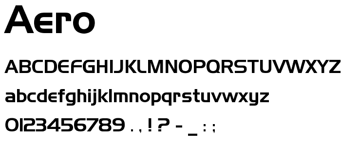 Aero font