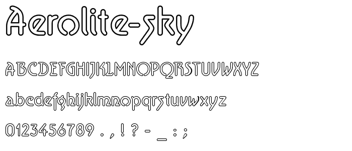 Aerolite Sky font