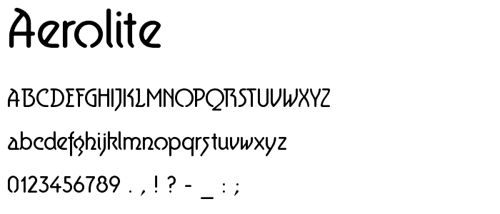 Aerolite font
