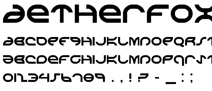 Aetherfox font