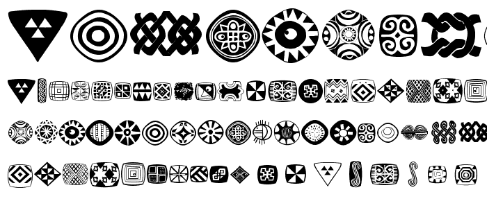 AfricanSymbols font