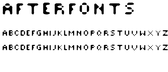 Afterfonts font