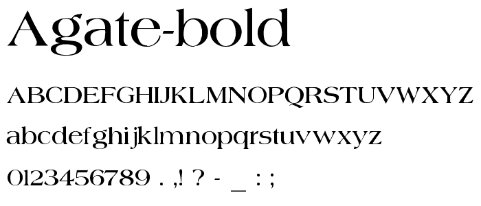 Agate Bold font