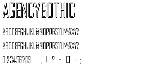 AgencyGothic font