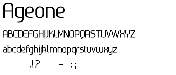 Ageone font