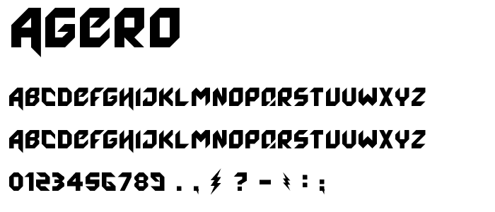 Agero_ font