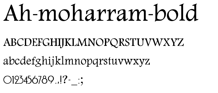 Ah moharram bold font