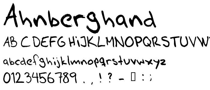 AhnbergHand font