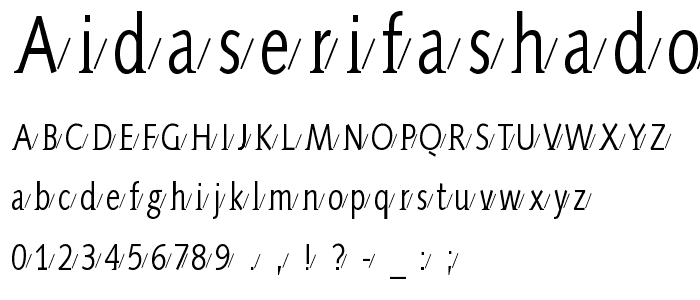 AidaSerifaShadow font