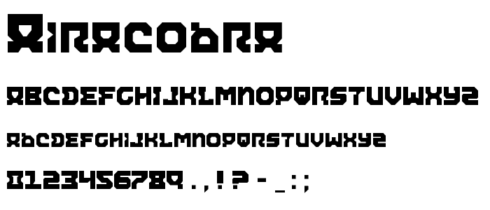 Airacobra font