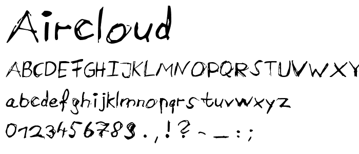 Aircloud font