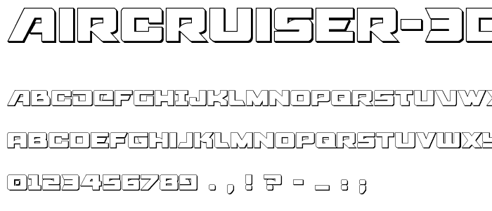 Aircruiser 3D Regular font