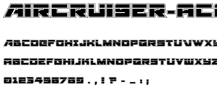 Aircruiser Academy Laser Regular font