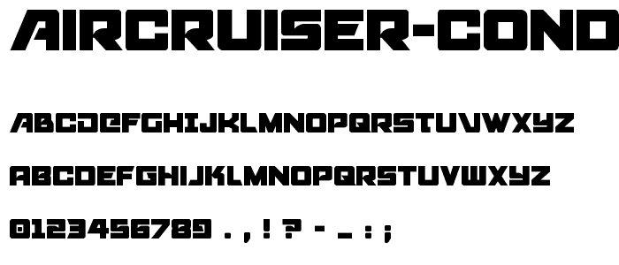 Aircruiser Condensed font