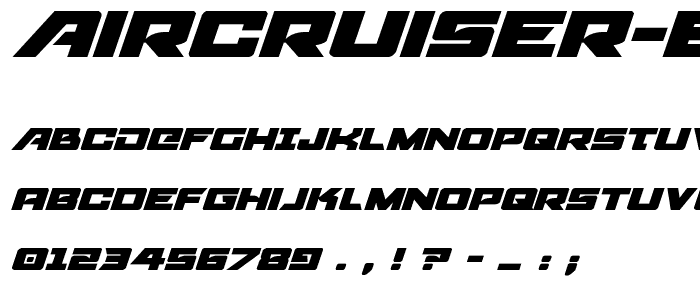 Aircruiser Expanded Italic police