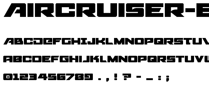 Aircruiser Expanded font