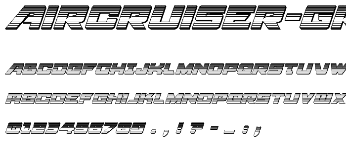 Aircruiser Gradient 3D Italic font