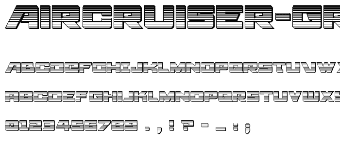 Aircruiser Gradient 3D Regular font
