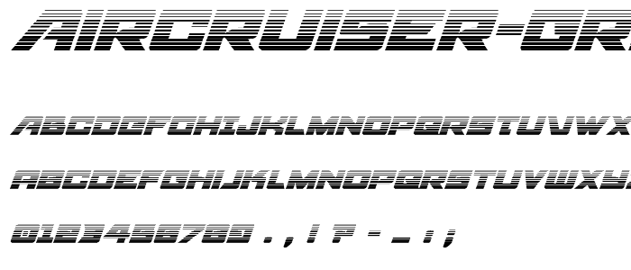 Aircruiser Gradient Italic font