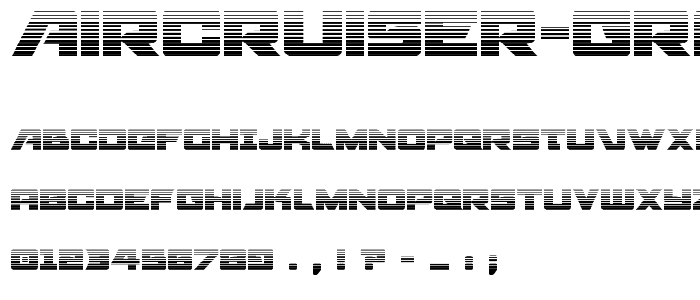 Aircruiser Gradient Regular font