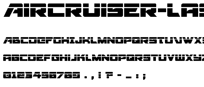 Aircruiser Laser Regular font