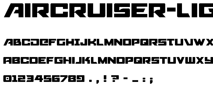 Aircruiser Light font