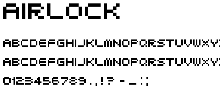Airlock font
