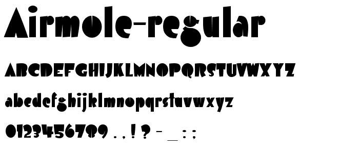 Airmole-Regular font