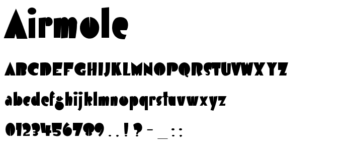 Airmole font