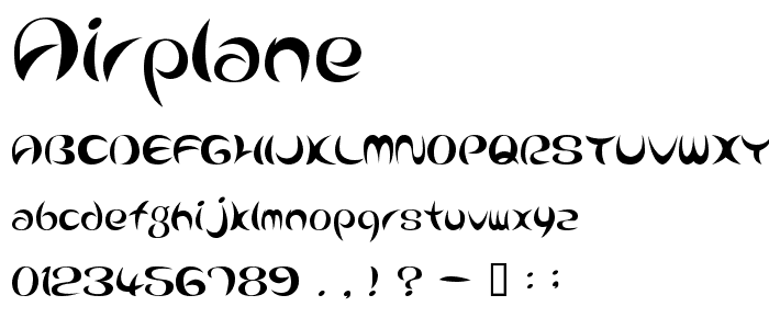 Airplane font