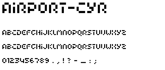 Airport Cyr font