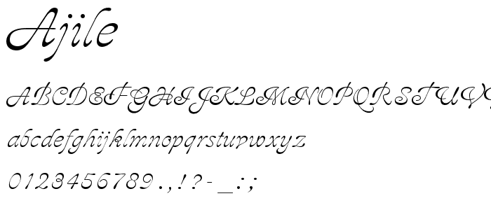 Ajile font